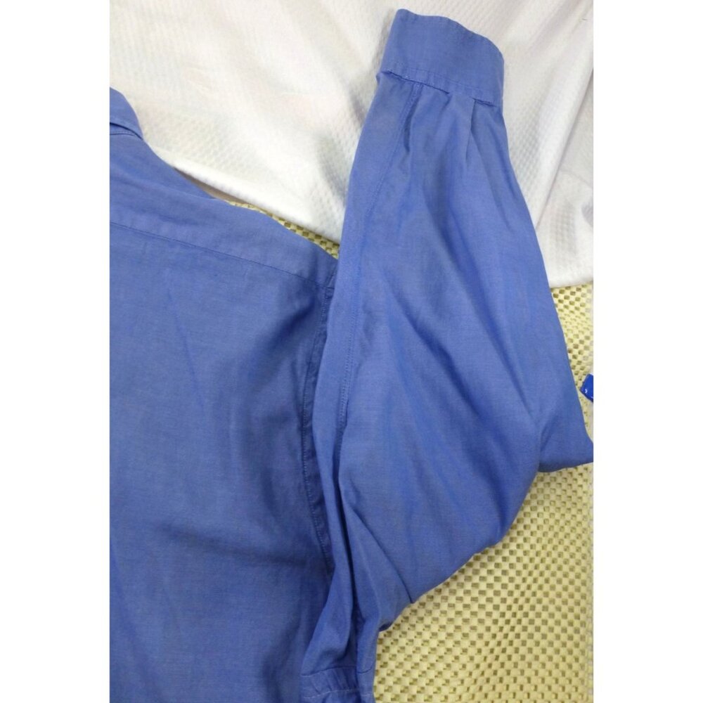 Brooks Brothers Original Polo Button Down Chambray Blue Dress Shirt 17-35 USA - Picture 8 of 9